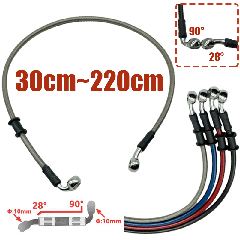 Brake Line Motorcycle - เงิน 30ซม. ถึง 220ซม. 28 °