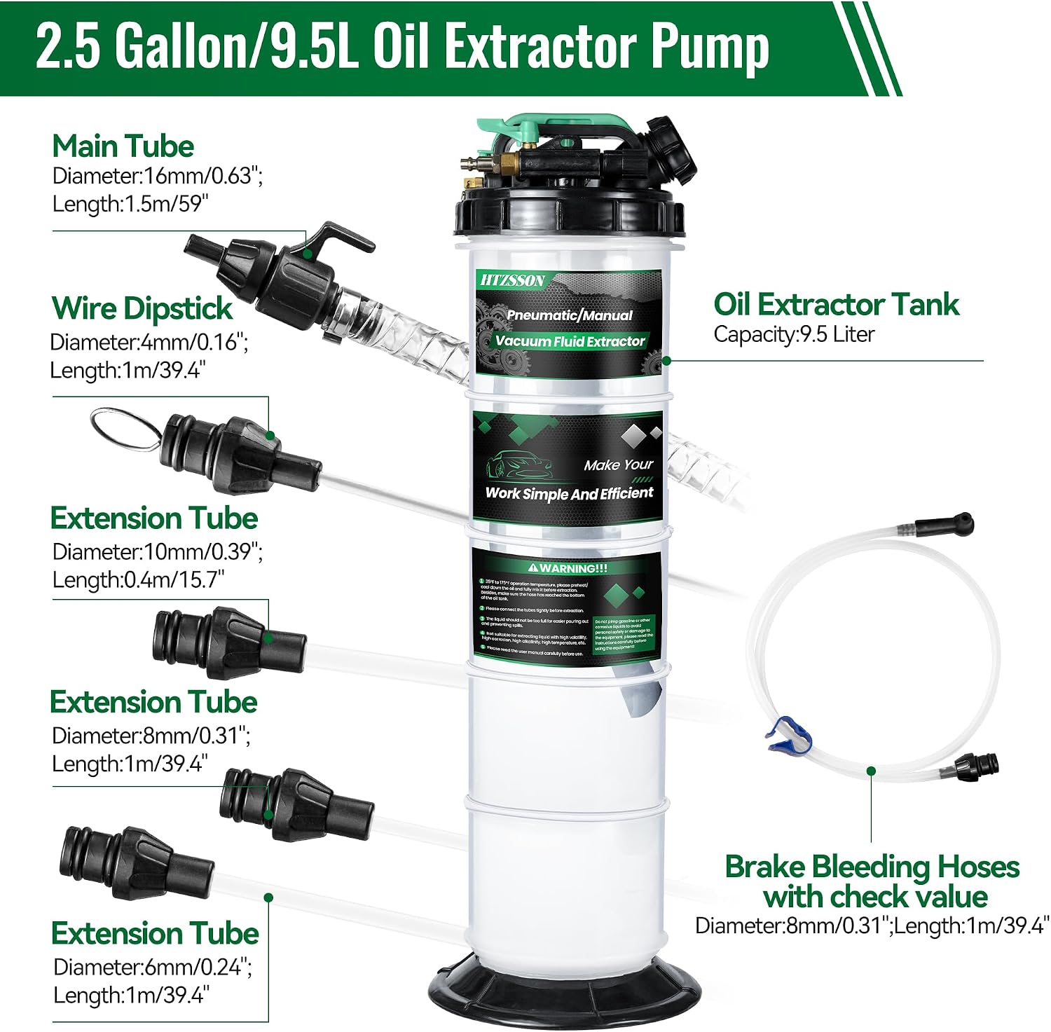 ปั๊มดูดน้ำมัน 9.5 ลิตร/2.5 แกล - Brake Fluid บทวิจารณ์และราคา
