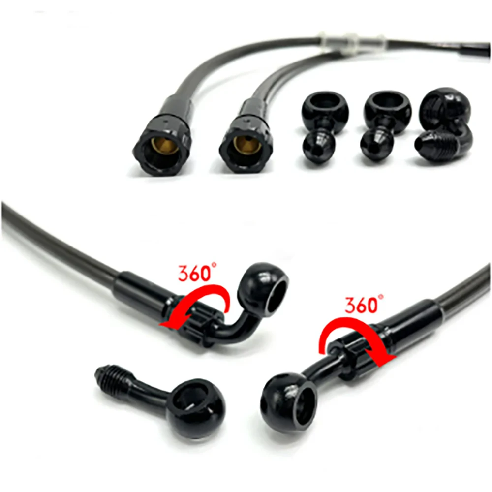สายเบรกมอเตอร์ไซค์ AN3 แบบถัก  - Brake Line Motorcycle บทวิจารณ์และราคา