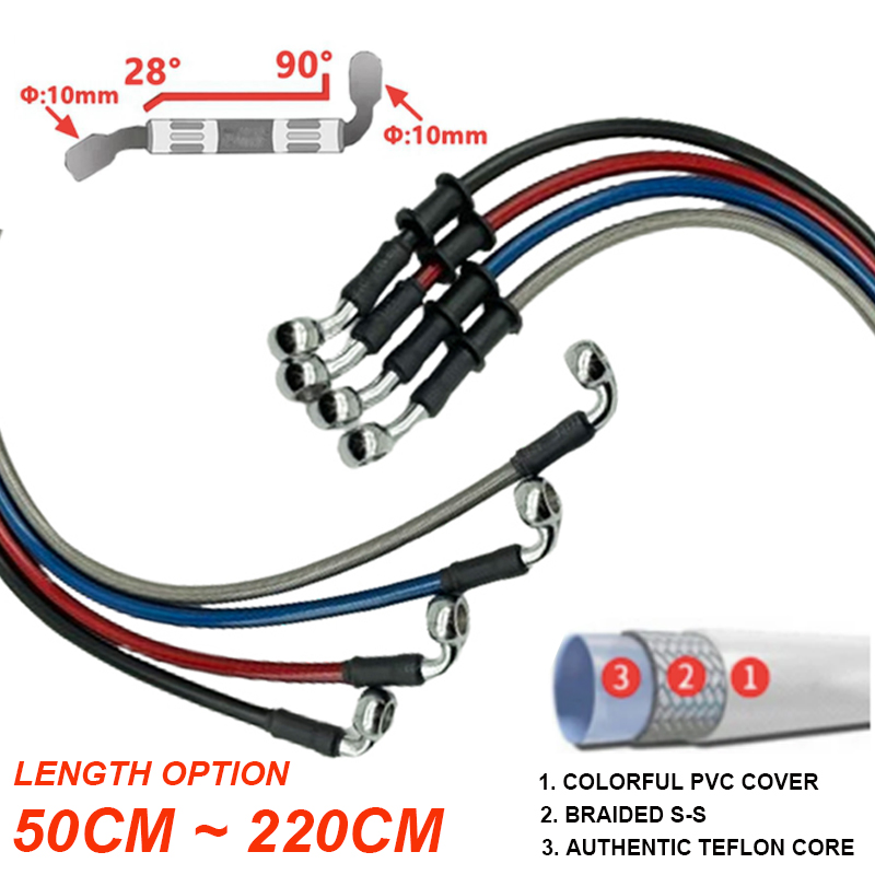 เงิน 30ซม. ถึง 220ซม. 28 ° -90 - Brake Line Motorcycle บทวิจารณ์และราคา